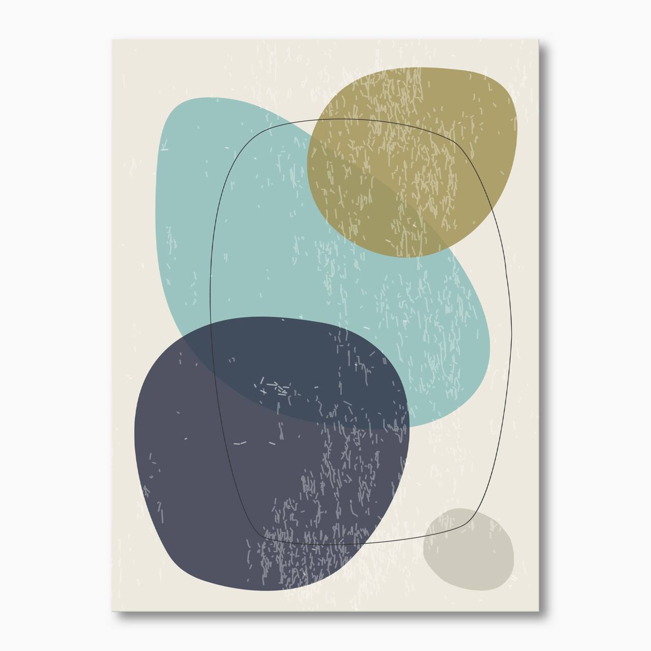 Designart - Minimal Elementary Organic And Geometric Compostions XXXIX - Modern Canvas Wall Art Print